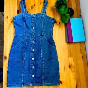 Denim jumper dress